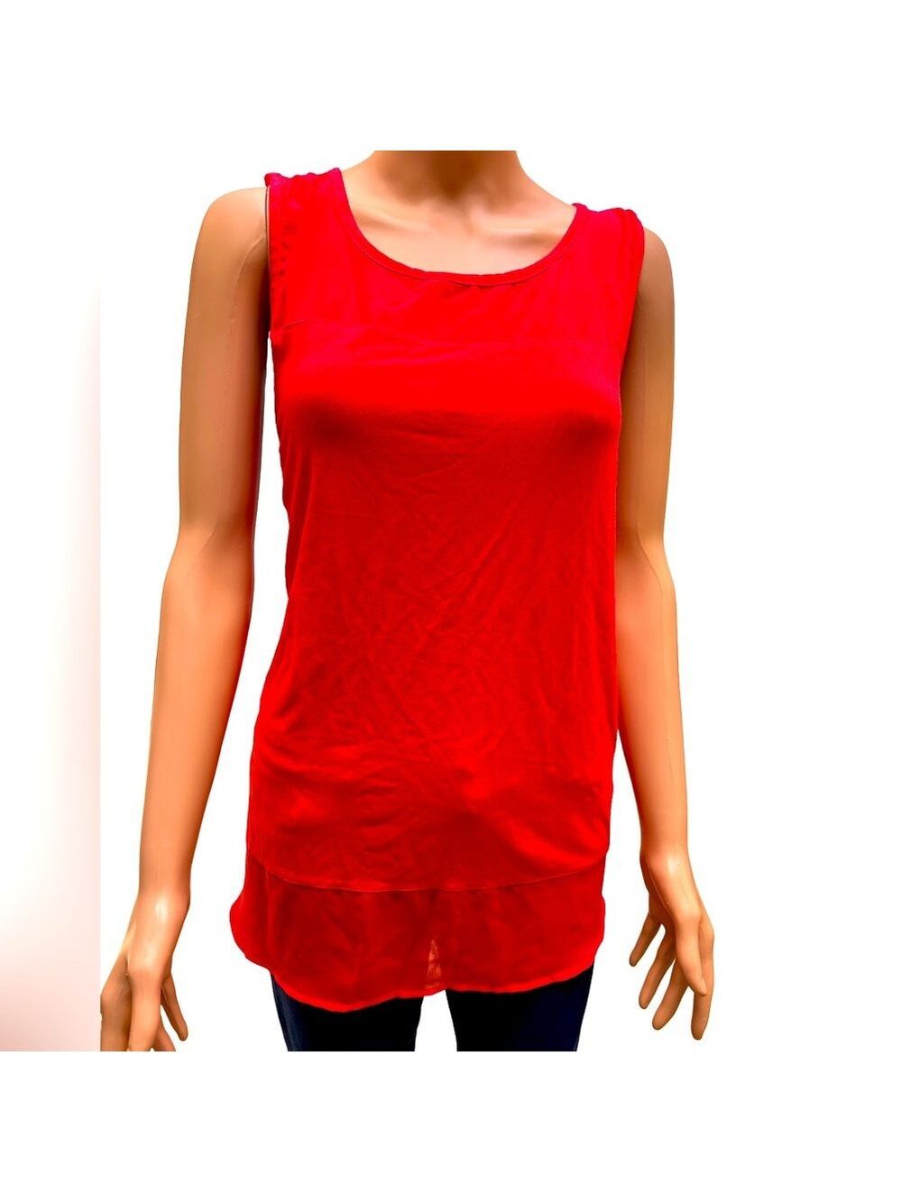 Vince Camuto Vibrant Orange Red Tank Top XL